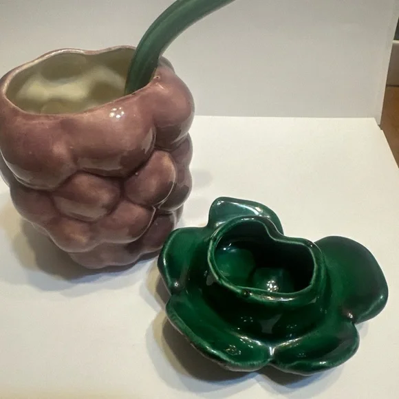 Ceramic Raspberry Shaped Container - Picture 3 of 3